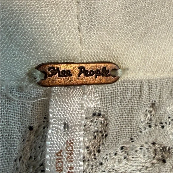 Free People Women’s Maxi Dress White with Black Floral Design - Picture 3 of 9